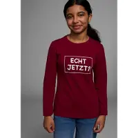 Kidsworld Langarmshirt "ECHT JETZT?" Langarm, Basic-Passform, mit peppigem und dynamischem Aufdruck