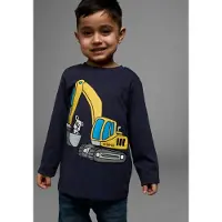Kidsworld Langarmshirt in marine-bedruckt | Gr.: 104/110