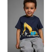 Kidsworld T-Shirt Kurzarm, Basic-Passform, mit stylischem Druck, mit Rippbündchen