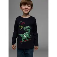 Kidsworld Langarmshirt "LET´S PLAY" Langarm, Basic-Stil, aus Baumwolle