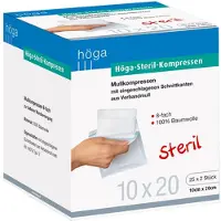 Höga -Kompressen 10x20 cm steril 8fach 25x2 St Kompressen