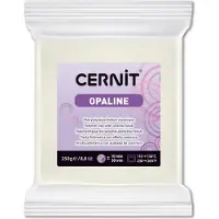 Clairefontaine CERNIT CE0880250010C - Block Modelliermasse (Polymer) OPALINE, halb transluzent, ofenhärtend, sofort gebrauchsfähig, 250g, für DIY, Schmuck, Figuren, für Einsteiger und Hobbykünstler, Weiß1 Stück
