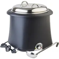 Aps 11901 Elektrischer Suppentopf, 10 Liter, inkl. Schöpfkelle, 420-550 Watt, Ø 38 cm, Höhe 36,5 cm