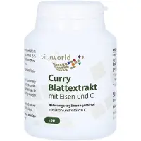 Vitaworld Curry Blattextrakt mit Eisen und C Kapseln 90 St