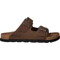Rieker Herren Pantolette Leder Zweischnaller in Extraweite H 21190, Größe:45 EU, Farbe:Braun