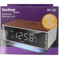 Technoline WT 487, Digitaler Wecker, Rechteck, Mehrfarbig, FM, Tasten, Wechselstrom/Batterie