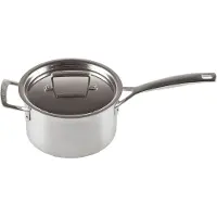 Le Creuset 3-ply Stielkasserolle mit Deckel, 18 cm, 2,8L