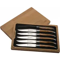 Laguiole En Aubrac Steakmesser-Set 6-teilig Olivenholz