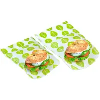 Bee's Wax Lunchpakete Vegan Sandwich Wrap Gelb Grün (2-Stück)