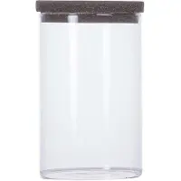 Sagaform Küchenbehälter, Borosilikatglas/Korb, 1,0 l, Durchmesser 10 x 16 cm Natur /