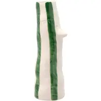 Villa Collection Vase "Styles" in Creme/ Grün - (L)12 x (B)11 x (H)34 cm - onesize