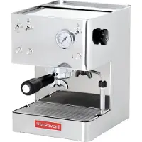 La Pavoni New Casa Bar Siebträgermaschine – Italienische Espressomaschine aus Edelstahl mit Dampfdüse