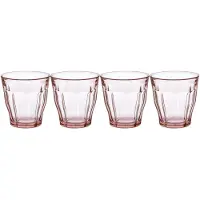 Duralex Picardie-Becher 25 cl, Rosa (4er-Set)