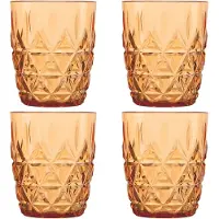 Sagaform 4er-Set: Gläser ''Juni'' in Orange - 280 ml - onesize