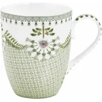 Pip studio Tasse Lily & Lotus Tiles Light Green 350 ml (Set von 6)