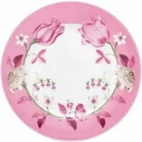 Pip studio Frühstücksteller Jolie Tulip Pink 23cm (Set von 6 Stück)