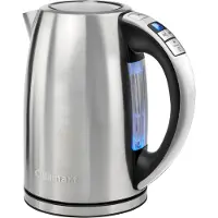 Cuisinart CPK17E Schnurloser Wasserkocher, Edelstahlgeh?use, 1,7 l F?llmenge, 2300 Watt, 360? Sockel, Akustiksignal, Trockengehschutz, Kalkfilter, Warmhaltefunktion, Abschaltautomatik