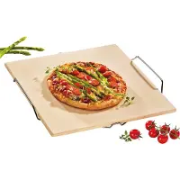 Küchenprofi Pizzastein mit Gestell 40x38 cm