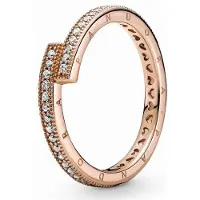 Pandora Rosé 189491C01-50 Funkelnder überlappender Ring - Zirkonia Gr. 50