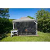 Sojag Messina 1012 Pavillon mit festem Dach mit Moskitonetz 3x4 m