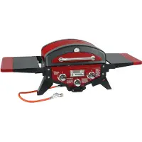 El Fuego Gasgrill "Medison" rot, 2 Brenner, Tischgrill, BBQ, Grillen