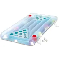 Summer Waves , Aufblasbares Bierpong Spiel Set mit Bällen, blau, 160 x 84 x 19 cm (L x B x H)