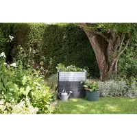 Garantia Hochbeet klassisch ERGO Quadro Turbo M 75 inkl. Flora-Wassersparsystem 80 x 60 x 75 cm stone