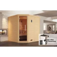 Weka Sauna "Kemi" Set, 7,5 kW-Ofen mit digitaler Steuerung