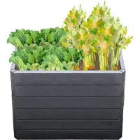 Garantia Hochbeet klassisch ERGO Quadro M 75 inkl. Flora-Wassersparsystem 80 x 60 x 75 cm wood