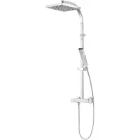 Schulte Duschsystem »DuschMaster Rain II Square«, Höhe: 100,2 cm, chromfarben - silberfarben