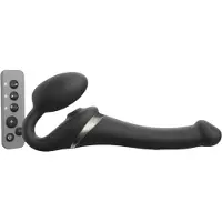 Strap-On-Me S - aufschnallbarer Luftstoß-Vibrator - (schwarz)