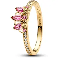 Pandora 163651C01 Damenring Disney Prinzessin Rapunzel Tiara Goldfarben