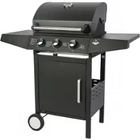 El Fuego Barbecue Gasgrill San Angelo mit 3 Brenner BBQ Grillwagen Gartengrill