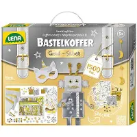 Lena 1100000002199 "Bastelkoffer Gold & Silber", bunt (silberfarben, goldfarben), Kreativsets, Kinder, Kunststoff, 1100000002199