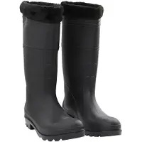 vidaXL Gummistiefel mit Herausnehmbarem Innenfutter Schwarz Gr. 45 PVC