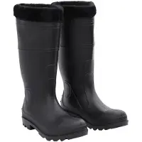 vidaXL Gummistiefel mit Herausnehmbarem Innenfutter Schwarz Gr. 43 PVC
