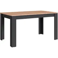 ByLiving Esstisch NORI / Moderner Küchentisch in Eiche-Optik / Untergestell Melamin anthrazit / Großer Tisch / 120 x 80, H 75 cm