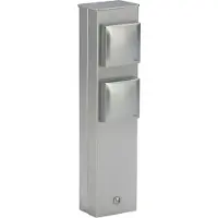 ALBERT LEUCHTEN 692200 Steckdosensäule 2-fach, Edelstahl