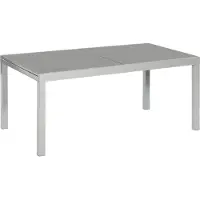 Merxx Semi Ausziehtisch 180/250 x 100 cm - Aluminiumgestell Silber