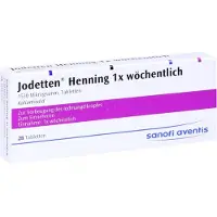 Sanofi-Aventis Deutschland GmbH - Geschäftsbereich Selbstmedikation/Consumer-Care Jodetten Henning Tabletten 1 x wöchentlich 28 St