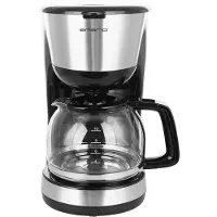 Emerio Kaffeemaschine mit Glaskanne – 1,25 L Filterkaffee – 10 Tassen – herausnehmbarer Filter – Tropf-Stopp-System – 1000 W – CME-122933 - Schwarz