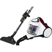 Exquisit BP 6302 wer Staubsauger | 700 Watt Leistung | 1,2 Liter Staubbehälter Volumen | beutellos | Weiß-Rot