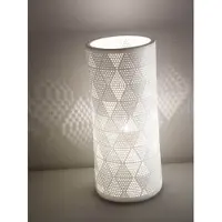 FABAS LUCE Tischleuchte Micol E27 Ø100mm Weiß