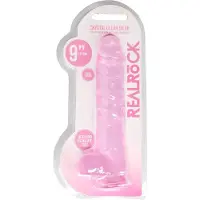 Realrock - transparenter realitätsnaher Dildo - Pink (22cm)