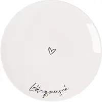 Villeroy & Boch Frühstücksteller "Frühstücksteller Lieblingsmensch Statement ø 21,2 cm weiß", weiß, Speiseteller, Frühstücksteller
