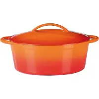 GSW Gusseisen Bräter oval Orange Shadow 33 x 25cm