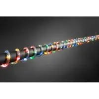 Konstsmide - LED Lichterschlauch, 3m, mit Lichtsensor und 6h und 9h Timer, 48 bunte Dioden, batteriebetrieben, Außen (IP44), 4 x D 1.5V (exkl.); 3743-500