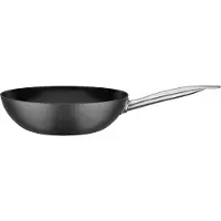 GSW Wokpfanne Avanti 28 cm, Kohlenstoffstahl, Edelstahl rostfrei, Wokpfanne ø ca. 28 x H 8,2cm
