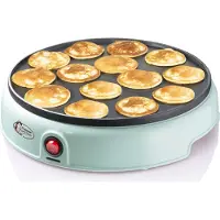 Bestron Poffertjes Maker im Retro Design, Mini Pfannkuchen Automat, mit Antihaftbeschichtung, Sweet Dreams, 800 W, Farbe: Mint