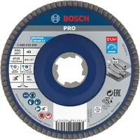 Bosch Fächerschleifscheibe Bosch X-LOCK 125 mm, K 40, X571, Best for Metal, gerade